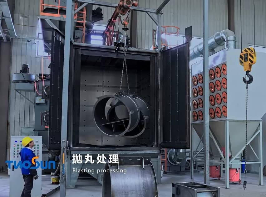 Shot Blasting in Fan Manufacturing