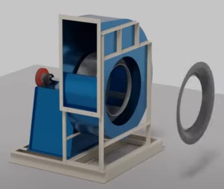 Centrifugal fan working (Animation)-Blender Software
