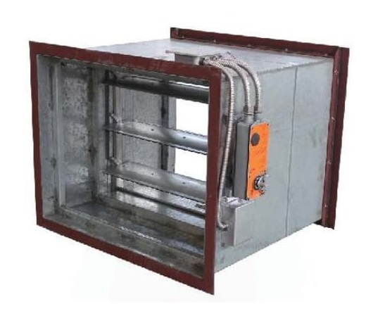 Compuerta de humo de la central nuclear