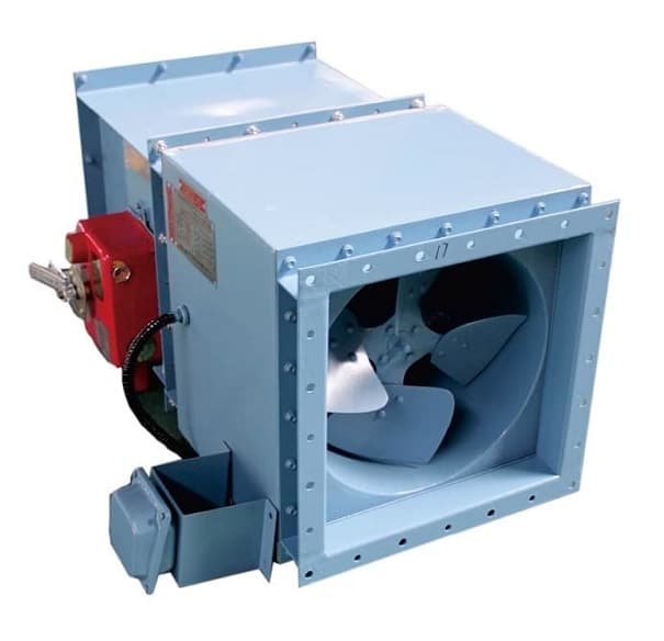 Ventilador axial de pared lateral de una central nuclear