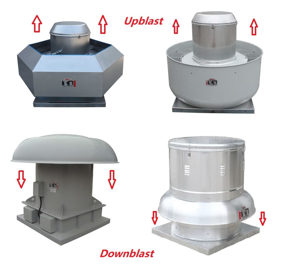 Upblast vs. Downblast Ventilation Systems for Roof Exhaust Fan